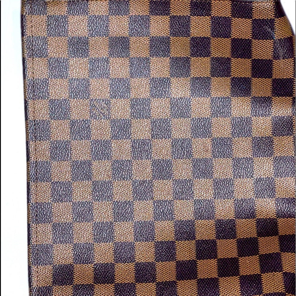 Brown square make up bag